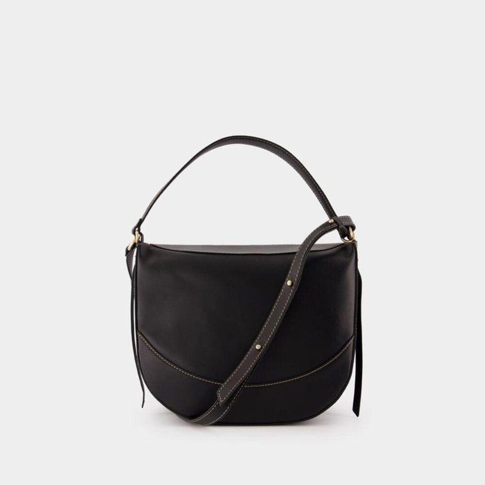 VANESSA BRUNO Leather Shoulder Bag Women BLACK Crossbody - Picture 2 of 4